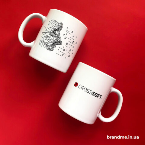 Эффектные чашки с креативным дизайном для IT-компании 