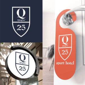 Логотип для апарт-готелю Quarter (25).07 | BrandME