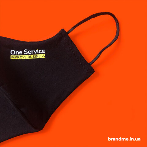 Виготовлення захисних масок з логотипом для компанії “One Service”