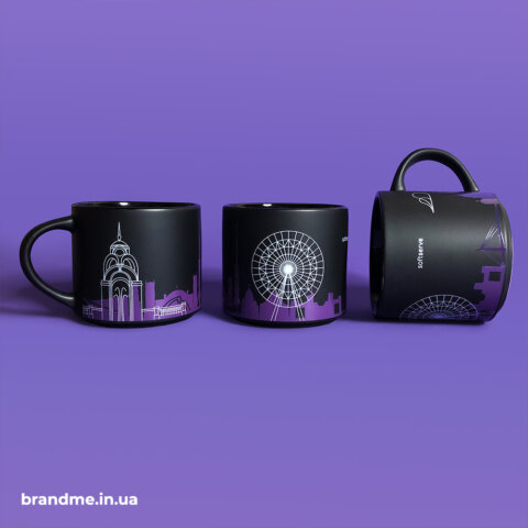 Презентабельные чашки с оригинальным принтом для компании 