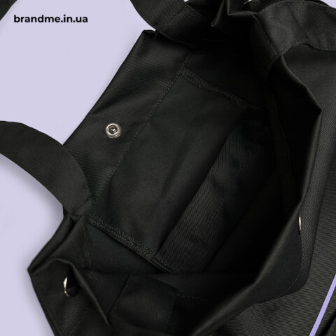 Кишенька на еко-сумці з застібкою-кнопкою