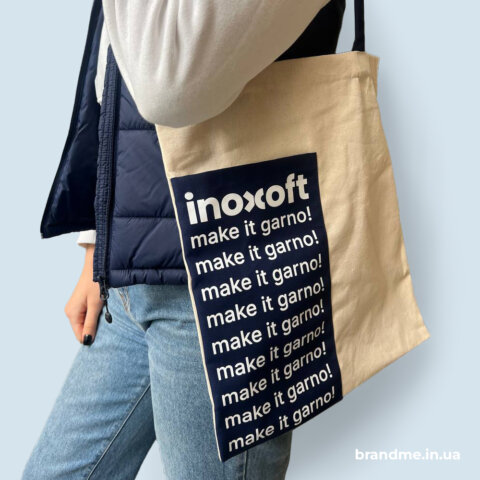 Бавовняна брендована сумка з логотипом Inoxoft