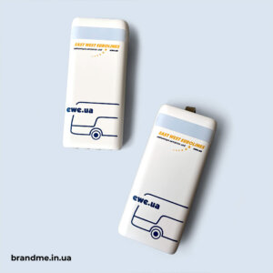 Повербанки East West Eurolines с нанесением логотипа методом УФ-печати