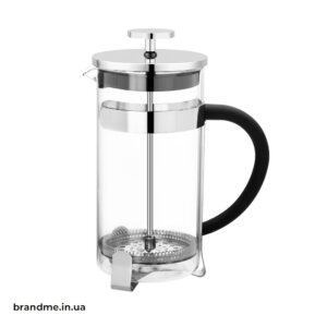 Брендированный френч-пресс с софт-тач ручкой – премиальный корпоративный подарок Френч-пресс с пластиковой софт-тач ручкой и фирменным логотипом