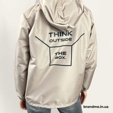 Анорак з графічним принтом на спині, брендований верхній одяг для компаній і команд