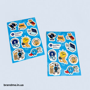 Брендированные стикерпаки с иллюстрациями для keyCRM