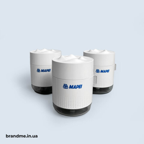 Компактні зволожувачі повітря з логотипом MAPEI