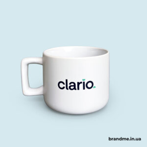 Керамическая чашка с логотипом Clario